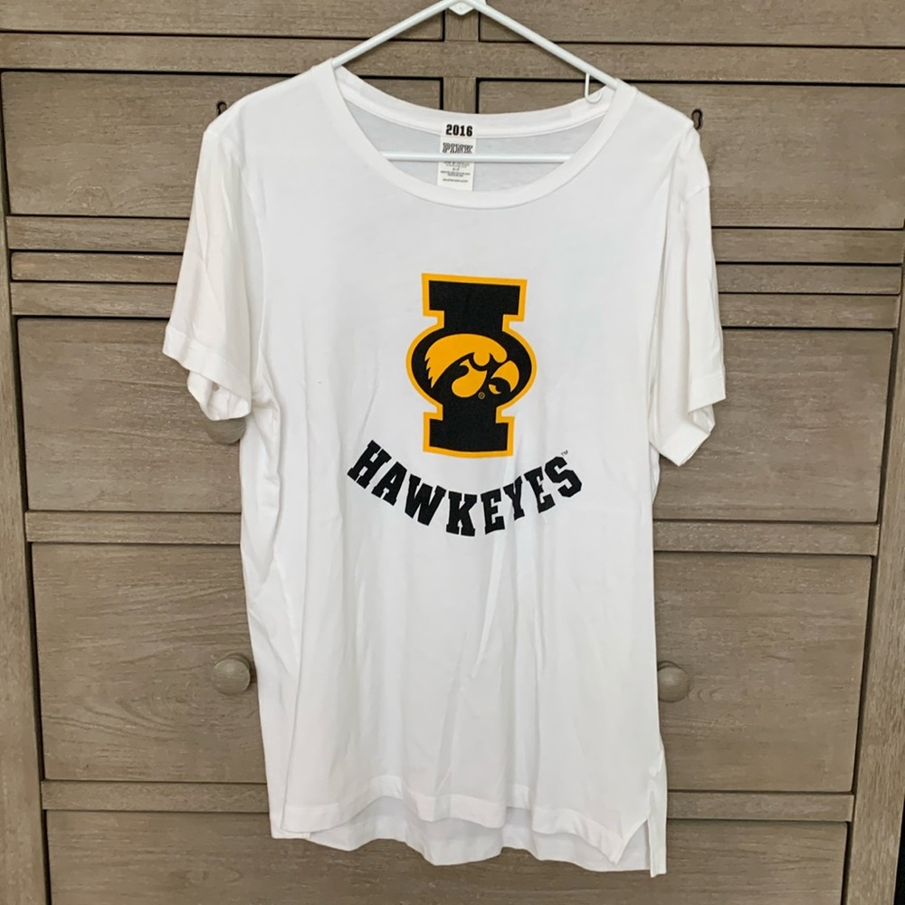 PINK Iowa Hawkeyes Oversized Tee